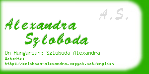 alexandra szloboda business card